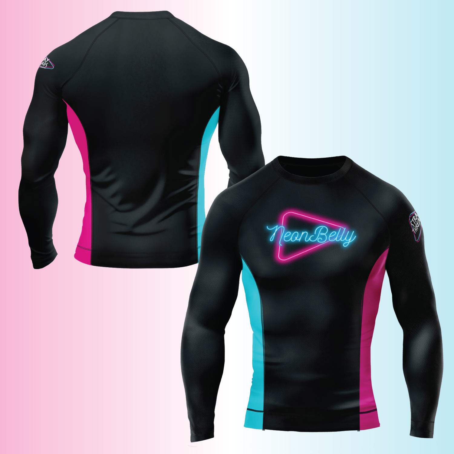 "Neon Belly" Long Sleeve Rash Guard